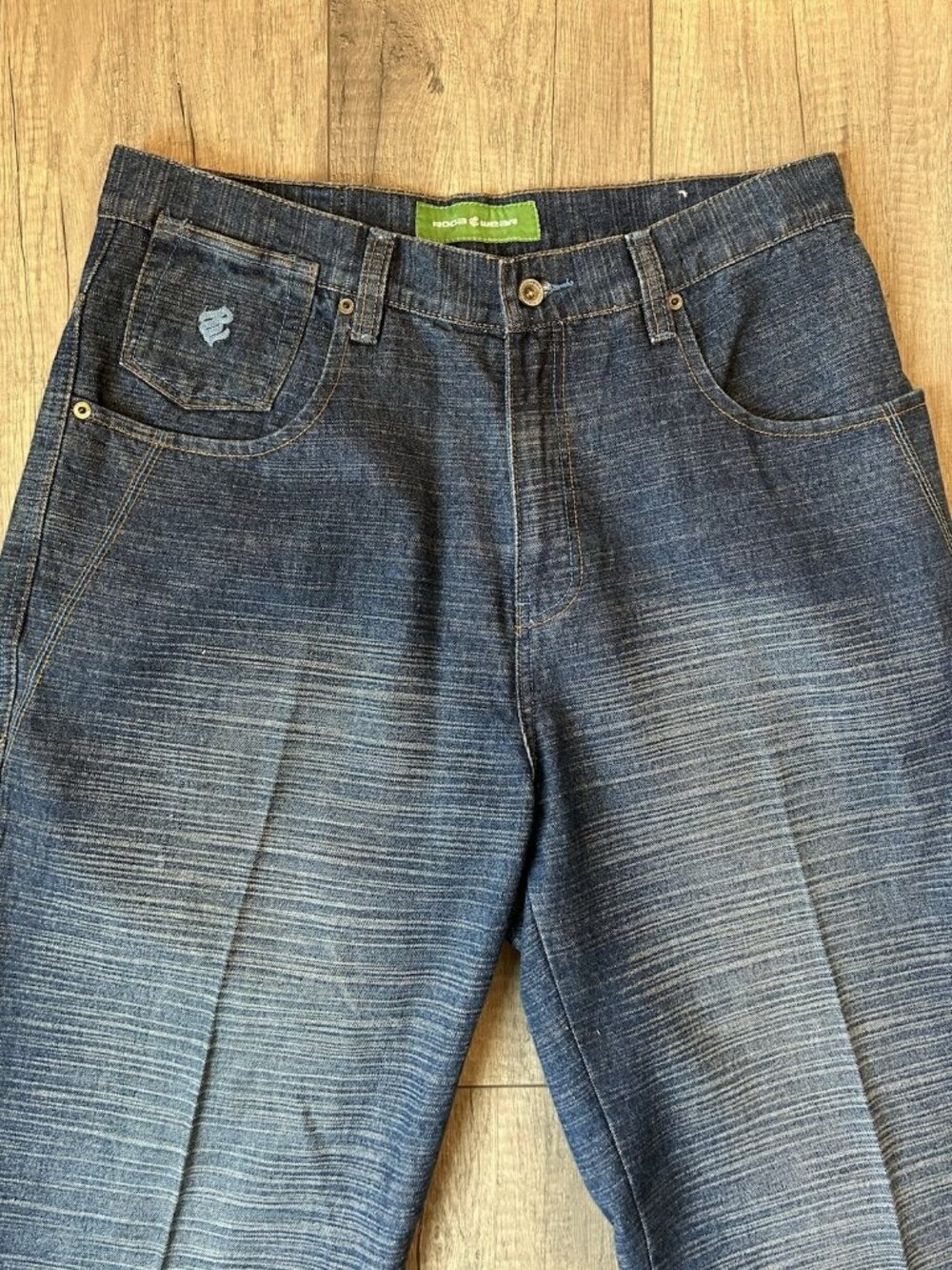 RocaWear Blue Jeans Size 34 Loose Fit Medium Wash Relaxed Fit Blue Jeans Y2K - Picture 7 of 16